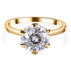 120 Facetten Moissanit Ring, 585 Gold, (Größe 16.00) ca. 2.17 ct