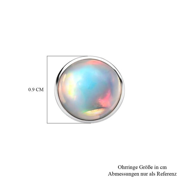 AAAA natürliche, äthiopische Welo Opal-Ohrringe in 950 Platin - 2,74 ct. image number 5