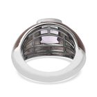 Rosa Amethyst und Emailliert Solitär Ring 925 Silber Platin-Überzug image number 5
