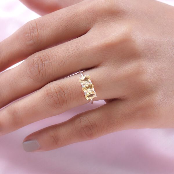 Citrin Ring, 925 Silber (Gr&ouml;&szlig;e 16.00) ca. 1,39 ct image number 3