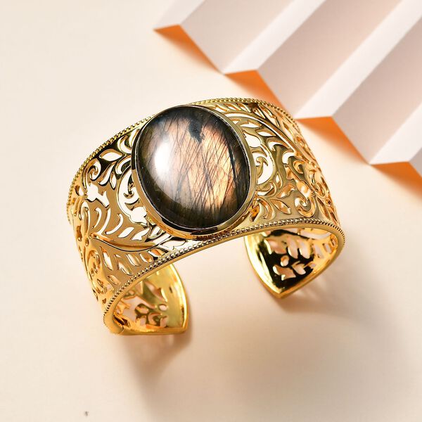 Labradorit Armreif, 18,5 cm - 70 ct. image number 2