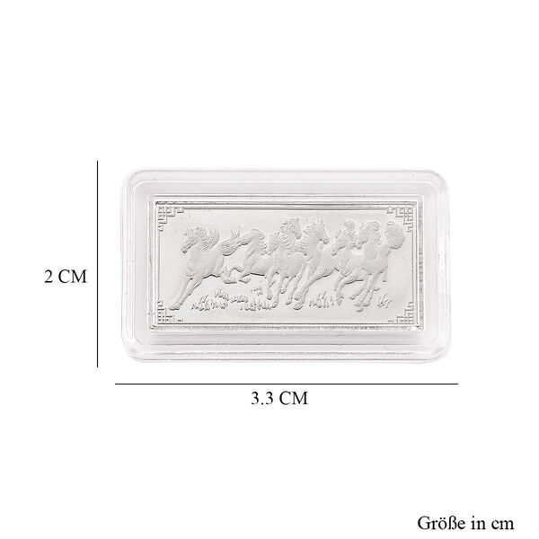 999 Platin Barren mit Pferdemotiven, 2g image number 5