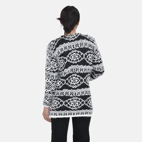 Unisize Cardigan, schwarz wei&szlig; gestreift