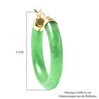 Gefärbte, grüne Jade-Creolen, 925 Silber vergoldet ca. 35,50 ct image number 4