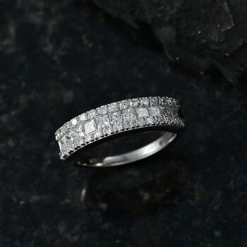LUXURIANT VS-EF Labor Diamant Half Eternity Ring - 1 ct.