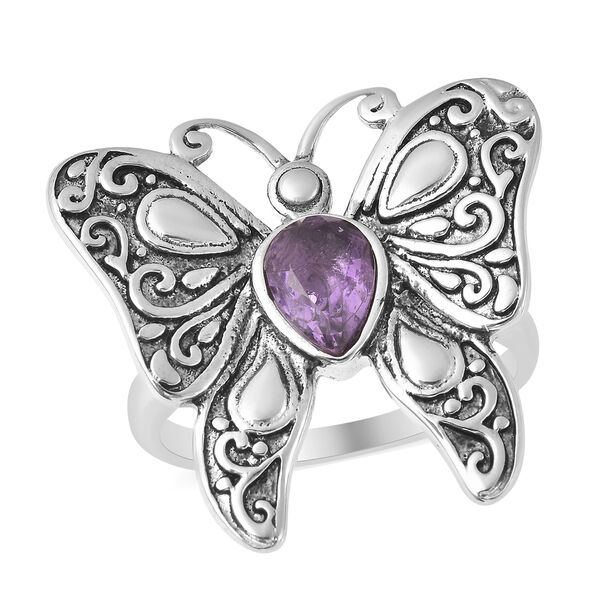Afrikanischer Amethyst Schmetterling-Ring - 2 ct. image number 4