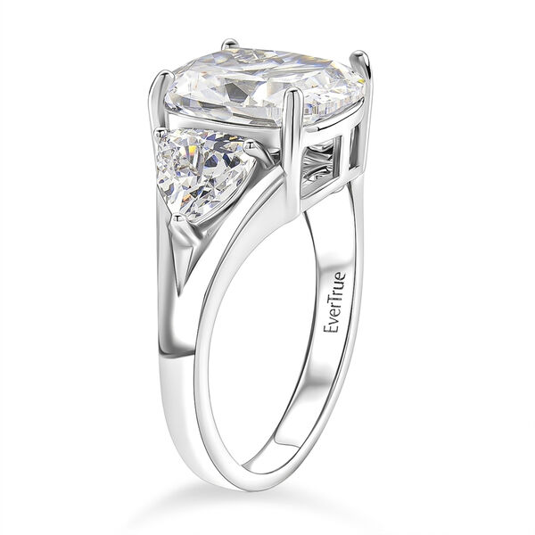 Wei&szlig;er Zirkonia Ring Nickelfreies Messing rhodiniert (Gr&ouml;&szlig;e 21.00) image number 4