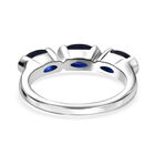 AAA Kyanit 3 Stein Ring 925 Silber Platin-Überzug image number 4