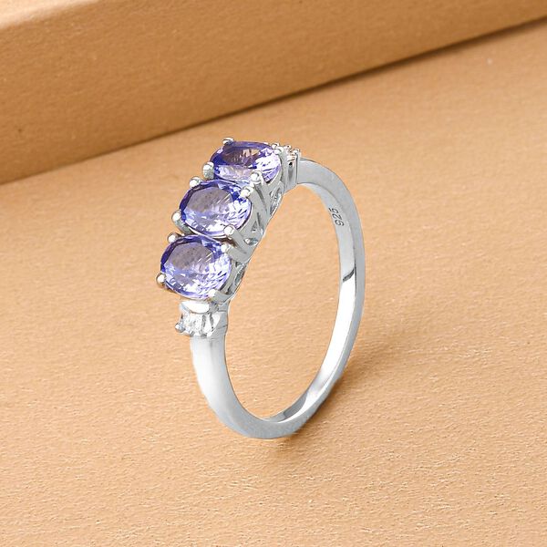 Tansanit und Diamant Ring - 1.06 ct. image number 2