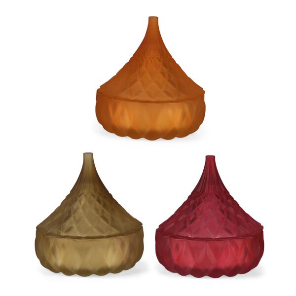 3er Set - Duftkerze Glass, je 50gr - 15 Std. Brenndauer - 3 ml &Auml;therische &Ouml;l, Erdbeere, Franz&ouml;sischer Kaffee, Pfirsichbl&uuml;tenhonig image number 4