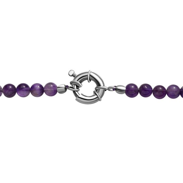 Afrikanischer Amethyst Halskette ca. 50 cm Messing rhodiniert ca. 191.00 ct image number 5