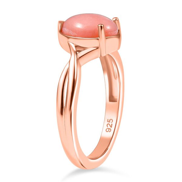 AA Vinicunca-Peruanischer Opal Ring und Anh&auml;nger,Gr&ouml;&szlig;e (20.00), 925 Silber 750 ros&eacute;vergoldet ca. 3,24 ct. image number 4