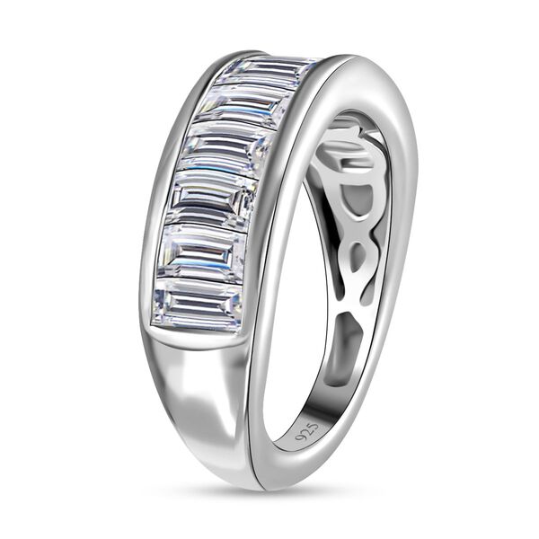 Weiße Topas Ring, 925 Silber platiniert, (Größe 21.00) ca. 2.53 ct image number 4