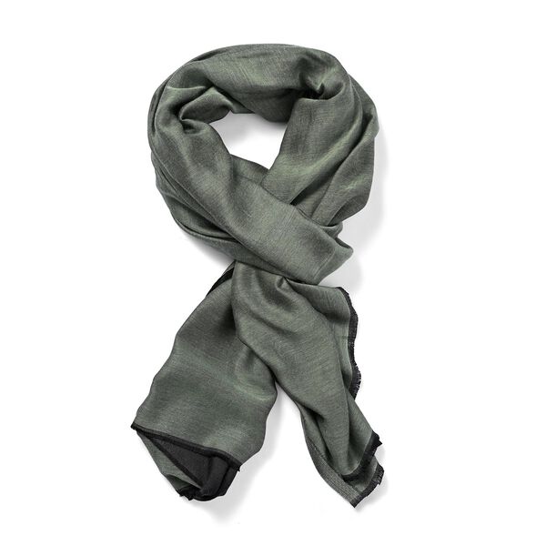 Netzgewebter Viskose-Wendeschal, 70x200cm, Blaugrün image number 5