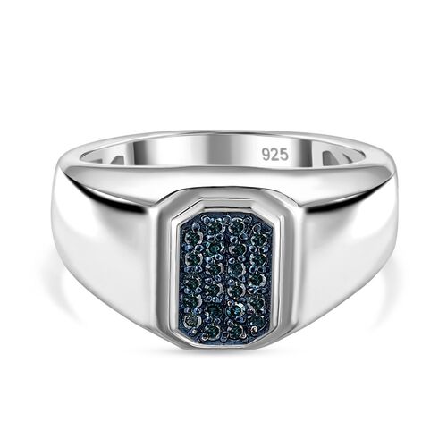 Blauer Diamant-Herrenring - 0,25 ct. image number 0