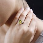 AAA Ouro Verde Quarz und Zirkon Ring, ca. 3,32 ct. image number 2