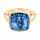D'Joy Blauer Quarz Triplette Ring 925 Silber (Größe 18.00) ca. 9,99 ct