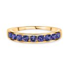 AA Tansanit Ring 925 Silber vergoldet (Größe 17.00) ca. 0.98 ct