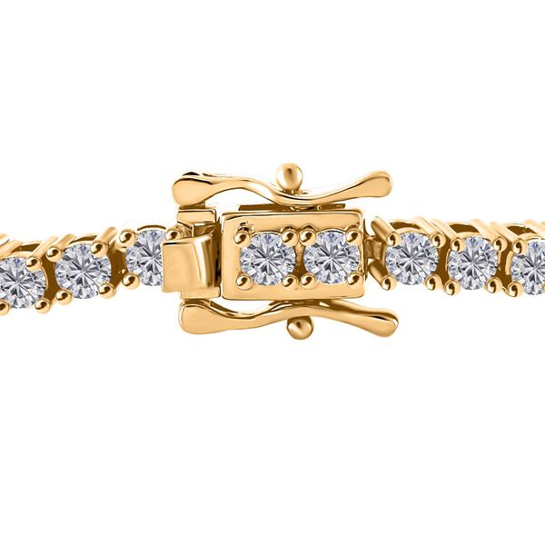 Moissanit Armband, 925 Silber Gelbgold Vermeil image number 3