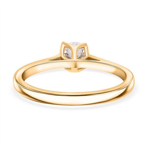 LUXURIANT DIAMOND - Lab Grown Diamant VS-EF SGL zertifiziert Ring 925 Silber Gelbgold Vermeil (Größe 20.00) ca. 0.50 ct image number 3