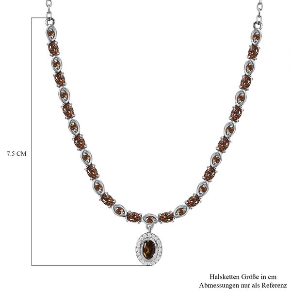 Natürlicher Jenipapo Andalusit Halskette, ca. 45 cm, 925 Silber platiniert, ca. 3.52 ct image number 6