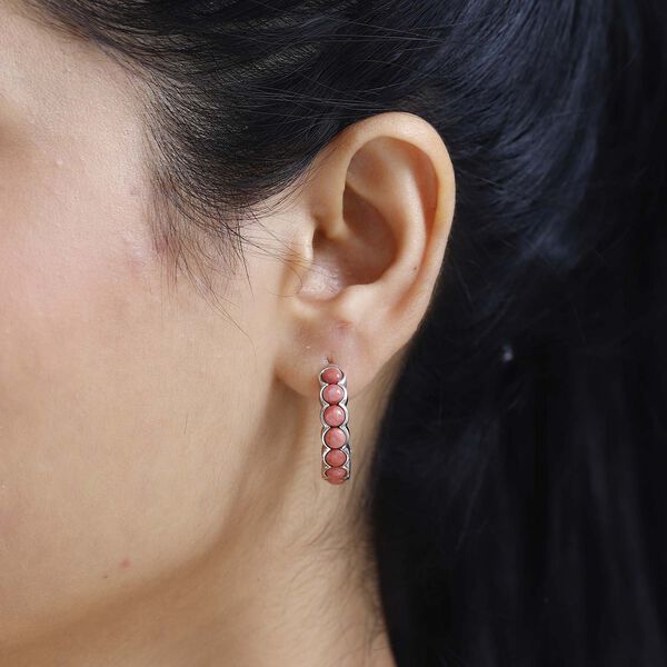 AAA Oregon Sonnenaufgang Pfirsich Opal Ohrringe 925 Silber platiniert ca. 2,18 ct. image number 3