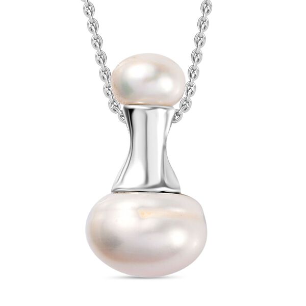 Süßwasserperlen Anhänger mit 50cm Kette - 11 ct. image number 0