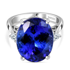 RHAPSODY AAAA Tansanit und VS-EF Diamant Ring in 950 Platin - 14,93 ct.
