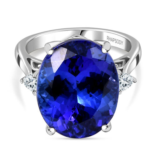 RHAPSODY AAAA Tansanit und VS-EF Diamant Ring in 950 Platin - 14,93 ct. image number 0