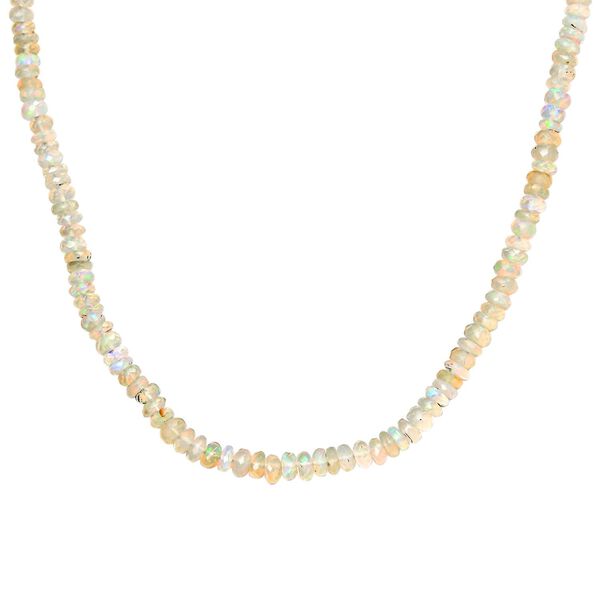 Nat&uuml;rliche, &auml;thiopische Welo Opal-Halskette, 40 ct. image number 4