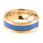 Simulierter Opal Ring, Edelstahl vergoldet, ca. 1.00 ct image number 1