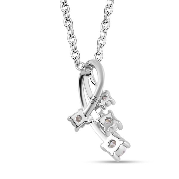Moissanit Anh&auml;nger mit 50cm Kette - 0,55 ct. image number 4