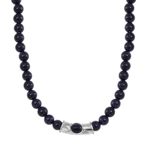 Blaue Sandstein-Halskette, 45 cm - 330 ct. image number 0