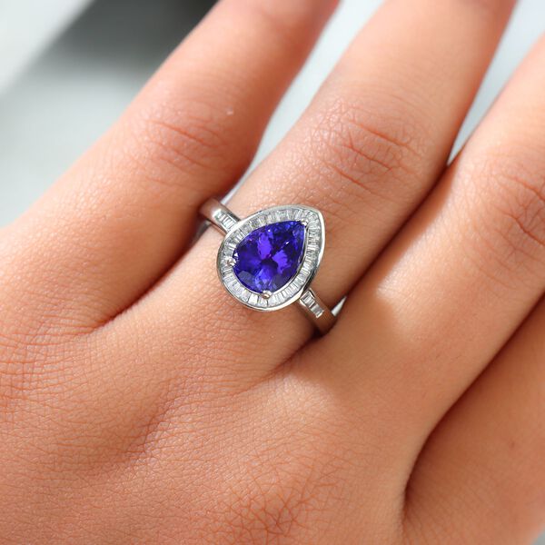 RHAPSODY AAAA Tansanit und VS EF Diamant-Ring in 950 Platin - 2,54 ct. image number 3