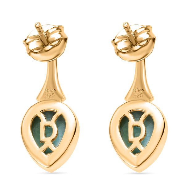 D'Joy Larimar Ohrringe 925 Silber 750 Gelb Vergoldet ca. 4.12 ct image number 5