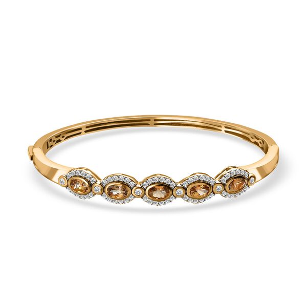 AA nat&uuml;rlicher, goldener Tansanit und Zirkon-Armreif - 4,37 ct.