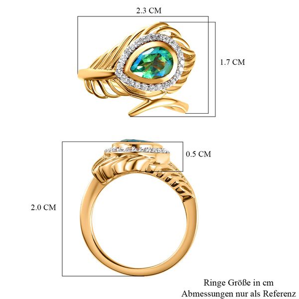 Pfau Triplett Quarz und Zirkon-Ring - 1,53 ct. image number 7