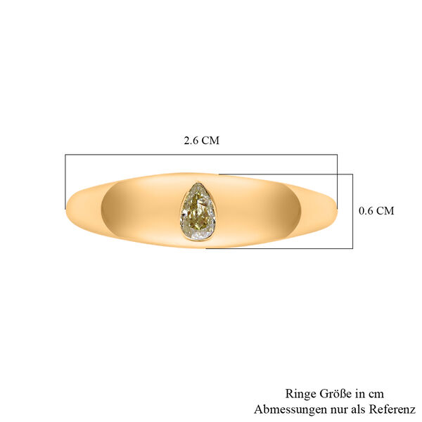 LUXORO natürlicher gelber I1 Diamant-Ring in 585 Gelbgold - 0,25 ct. image number 5
