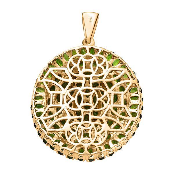 Nat&uuml;rlicher Chromdiopsid Anh&auml;nger, 925 Silber vergoldet, ca. 22.78 ct image number 5