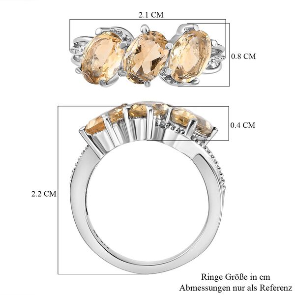 Citrin-Ring, (Größe 19.00) Edelstahl, ca. 2,09 ct image number 7