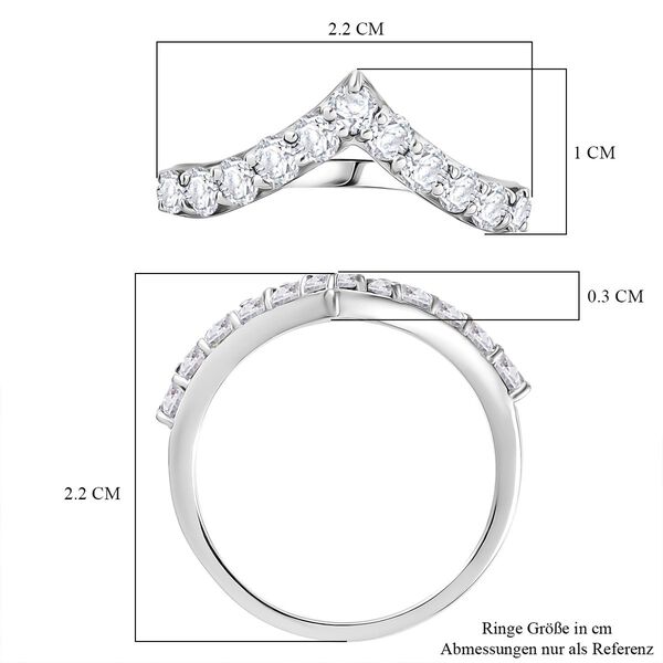 D'Joy Moissanit Ring, 925 Silber rhodiniert - 0,68 ct. image number 7