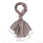 Schal mit Paisley-Muster und Fransen, 70x180cm, Mehrfarbig