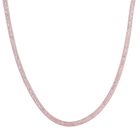 Weißer Kristall Halskette ca. 75 cm Reines Messing