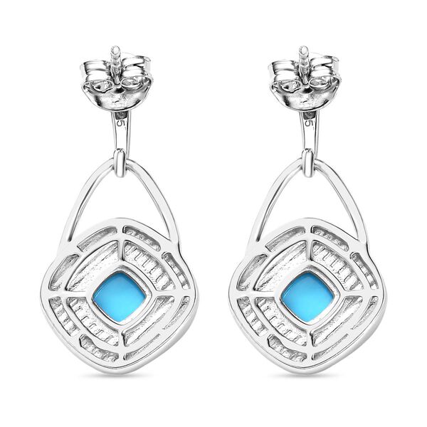 AA Sleeping Beauty T&uuml;rkis Ohrringe 925 Silber platiniert ca. 1,12 ct. image number 4