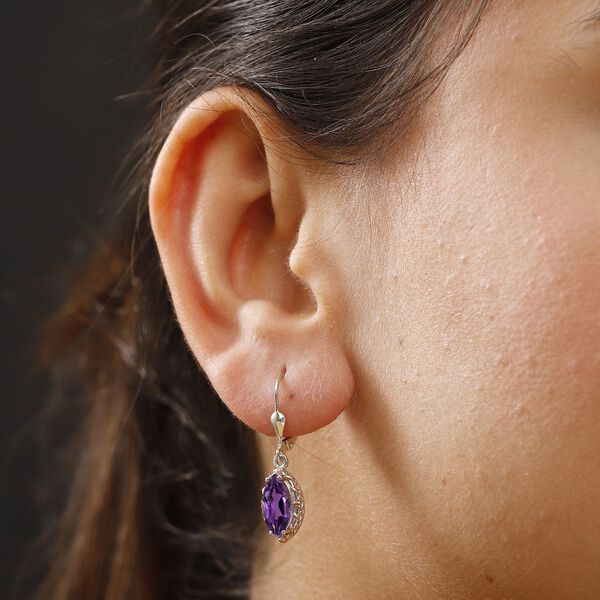 AA Rose De France Amethyst Ohrringe - 3,28 ct. image number 3