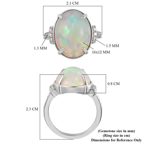 RHAPSODY AAAA &auml;thiopischer Opal und Diamant-Ring in 950 Platin image number 4