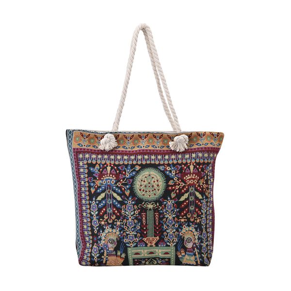 Mehrfarbige Jute-Tasche