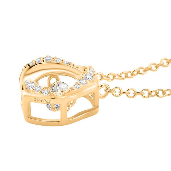 RADIANTA GRA zertifiziert Moissanit (D-VVS) Halskette ca. 45 cm 925 Silber vergoldet ca. 0.51 ct image number 4