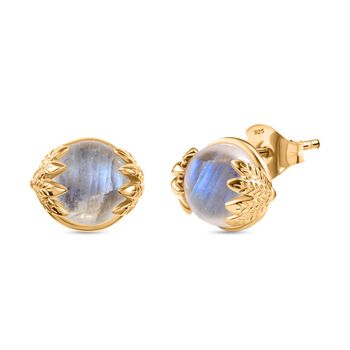 Regenbogen Mondstein Ohrringe - 12,40 ct.