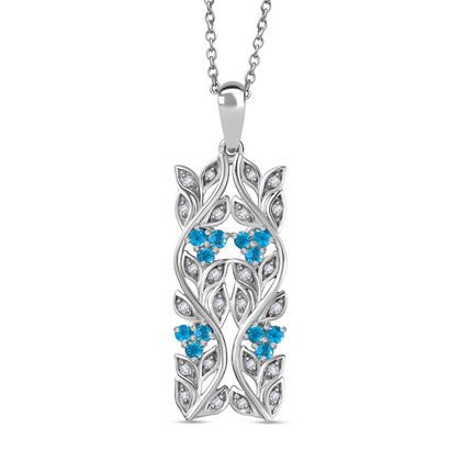 AA Neon Apatit, Wei&szlig;er Zirkon Schmuckset 925 Silber platiniert ca. 0.88 ct